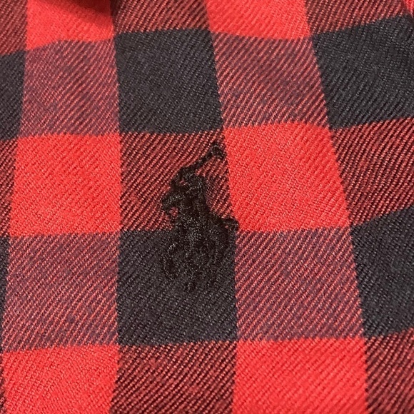 POLO RALPH LAUREN Flannel Shirt Boys Size 18M Buffalo Plaid Cottagec… - Picture 8 of 10